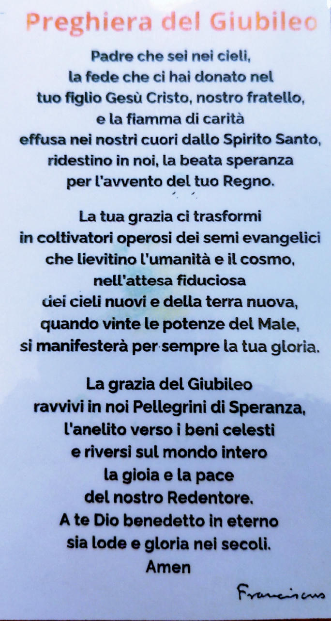 Preghiera del Giubileo